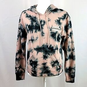 Dickies tie dye hoodie sweatshirt pink & black S